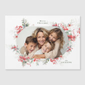 Foto Weihnachten botanische Magnetkarte (Vorderseite)