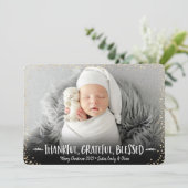 Foto Weihnachten Dankbar gesegnet (Stehend Vorderseite)