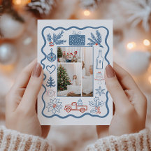 Foto Weihnachten Doodle Line Kunst-Urlaub