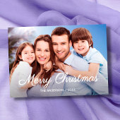 Foto Weihnachten Elegantes Script 2 Sided Design
