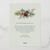 Foto Weihnachten Folien Feiertagskarte (Rückseite)