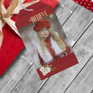 Foto-Weihnachten-Glaube-Helles-Rot-Holz Geschenkanhänger