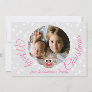 Foto Weihnachten Graue Niedliche Rentier Girly Pin
