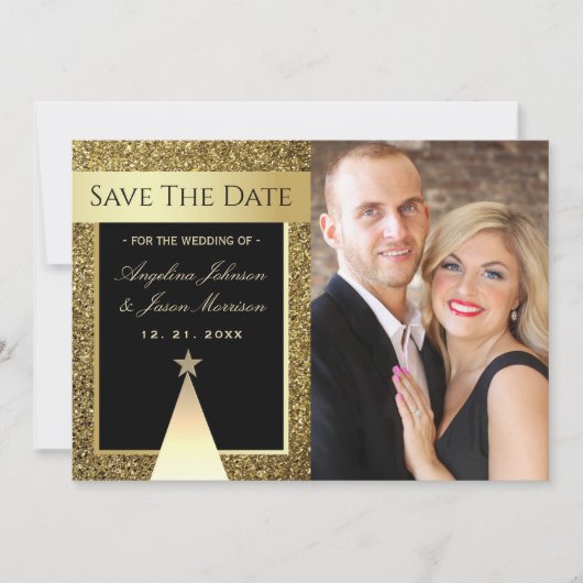 Foto Weihnachten Hochzeit Save The Date (Vorderseite)