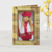 Foto Weihnachten Karte (Gelbe Blume)