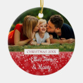 Foto Weihnachten Keramik Ornament (Vorne)