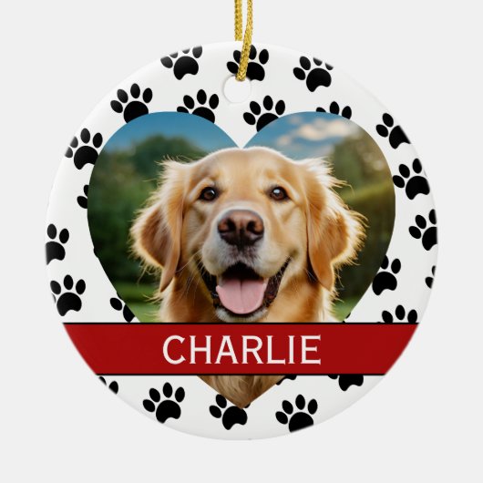 Foto Weihnachten Keramik Ornament (Vorne)