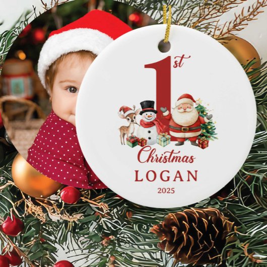 Foto Weihnachten Keramik Ornament