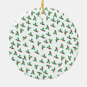 Foto Weihnachten mit Holly & Berries Keramikornament (Hinten)