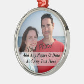 Foto-Weihnachten oder andere Silbernes Ornament (Links)