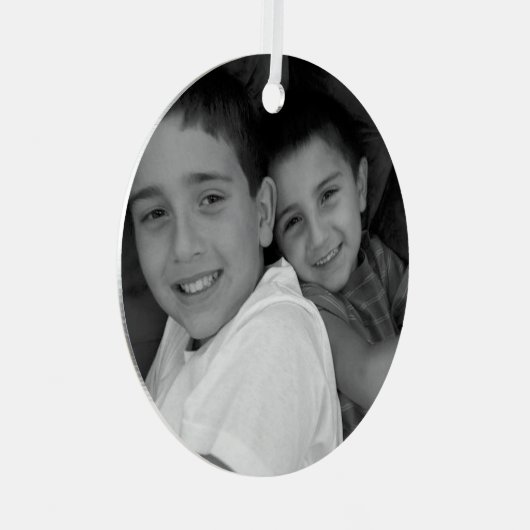 Foto Weihnachten Ornament Aus Metall (Vorderseite Rechts)