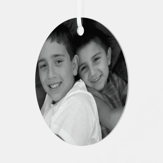 Foto Weihnachten Ornament Aus Metall (Vorderseite links)