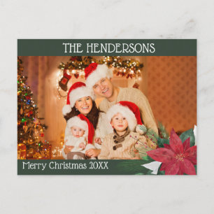 Foto Weihnachten Poinsettia Feiertag Postkarte