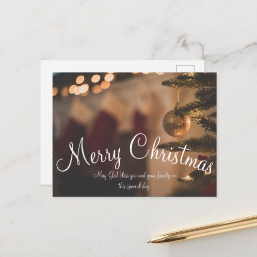 Foto Weihnachten Postkarte (Vorderseite/Rückseite Beispiel)