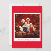 Foto Weihnachten präsentiert Roten Urlaub Einladung (Rückseite)