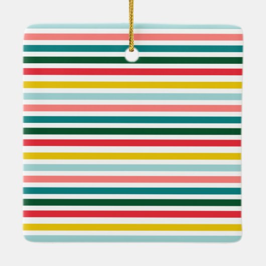 Foto Weihnachten Regenbogen farbenfroh Merry & Bri Keramikornament (Rückseite)