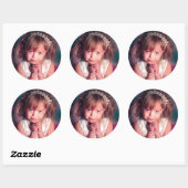 Foto, Weihnachten Runder Aufkleber (Blatt)