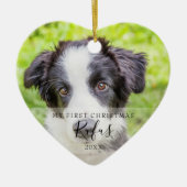 Foto Weihnachten Schneeflocken Keramik Ornament (Vorne)