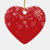 Foto Weihnachten Schneeflocken Keramik Ornament (Hinten)