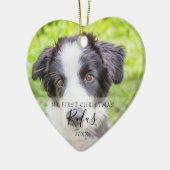 Foto Weihnachten Schneeflocken Keramik Ornament (Links)
