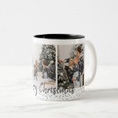 Foto Weihnachten Silberne Konfetti Tasse (VorderseiteRechts)