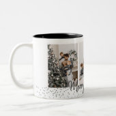 Foto Weihnachten Silberne Konfetti Tasse (Links)
