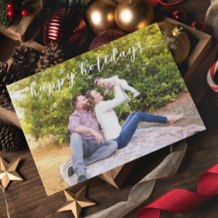 Foto Weihnachten Weihnachten glückliche Feiertage  Postkarte