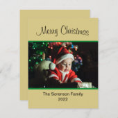 Foto Weihnachten Weihnachten Goldene Ornamente Hol (Vorne/Hinten)