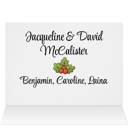 Foto Weihnachten / Weihnachtskarte (Innenansicht Horizontal (Oben))