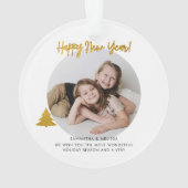 Foto Weihnachts-Feiertagskript Joyful Ornament (Rückseite)