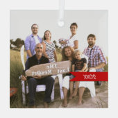 Foto Weihnachts-Foto Zinndekoration Ornament Aus Glas (Rückseite)