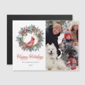 FOTO Weihnachts Gruß Urlaub Magnetkarte (Vorne/Hinten)