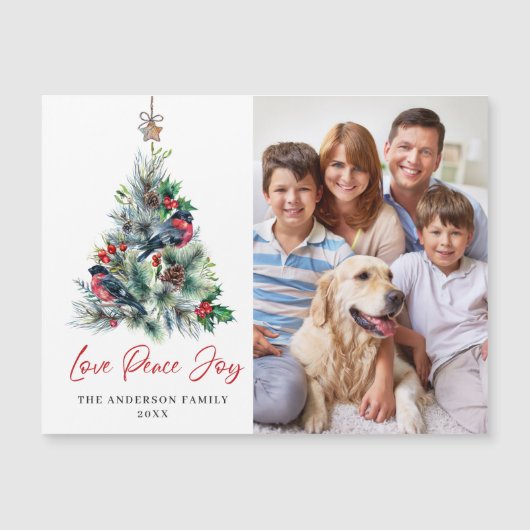 FOTO Weihnachts Gruß Urlaub Magnetkarte (Vorderseite)