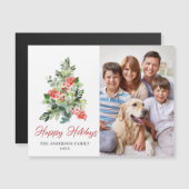 FOTO Weihnachts Gruß Urlaub Magnetkarte (Vorne/Hinten)