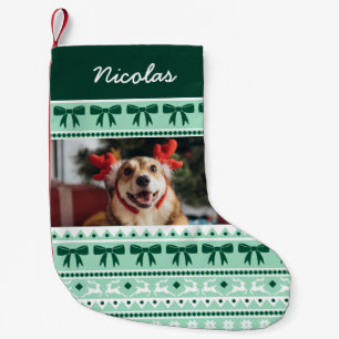 Foto Weihnachts-Imitate Strick Sweater mit Name Kleiner Weihnachtsstrumpf