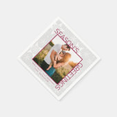 Foto Weihnachts-Party Serviette (Ecke)