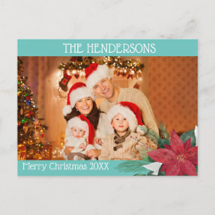 Foto Weihnachts-Weihnachtsstern Feiertagspostkarte