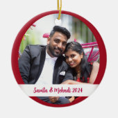 Foto Weihnachtsbaum Keramik Ornament (Vorne)