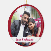 Foto Weihnachtsbaum Keramik Ornament (Links)