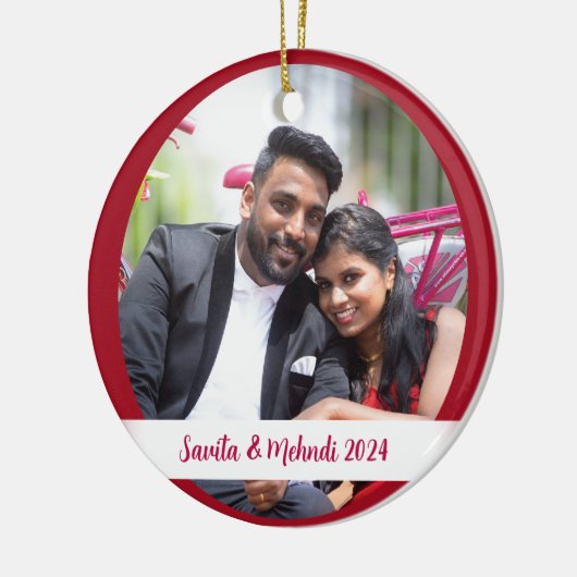 Foto Weihnachtsbaum Keramik Ornament (Links)