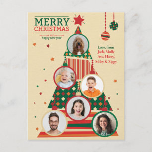 Foto-Weihnachtsbaum-Schmuckkarte Postkarte
