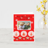 Foto-Weihnachtsbäume Karte (Gelbe Blume)