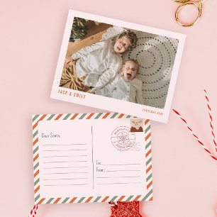 Foto Weihnachtsbrief an den Santa North Pole Feiertagspostkarte