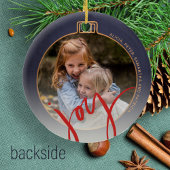 FOTO Weihnachtsdekor Joy Liebe Navy Blue Custom Keramik Ornament