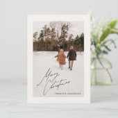 Foto-Weihnachtsfamilien-Grußkarte Einladung (Stehend Vorderseite)