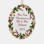 Foto Weihnachtsfeier Erster Weihnachtsmann Cera Keramik Ornament (Rechts)