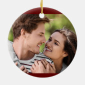 Foto Weihnachtsfeier Erster Weihnachtsmann Cera Keramik Ornament (Hinten)