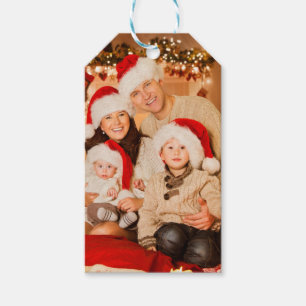 Foto Weihnachtsfeier Poinsettie Geschenkanhänger