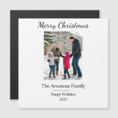 FOTO Weihnachtsfeiertage Minimal Personalisieren Magnetkarte (Vorne/Hinten)