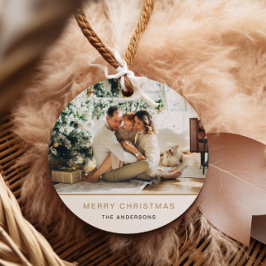 Foto Weihnachtsgeschenk Tag Moderner Feiertag Mini Geschenkanhänger